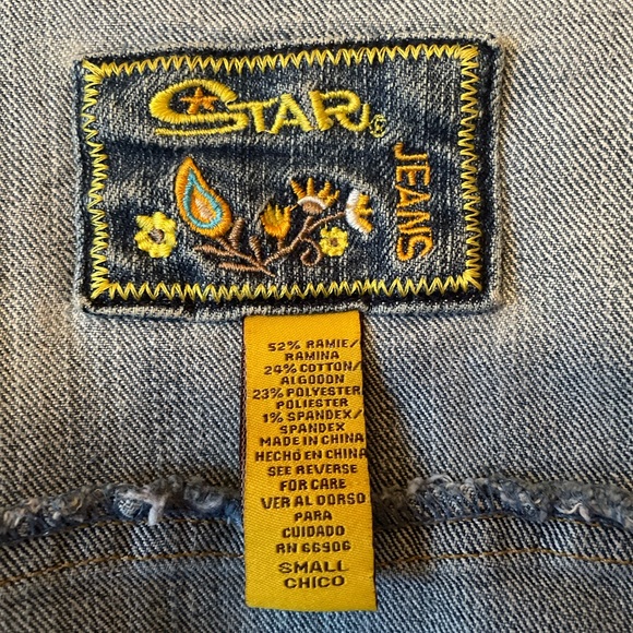 Star Jeans Crop Jean Jacket - Picture 2 of 3